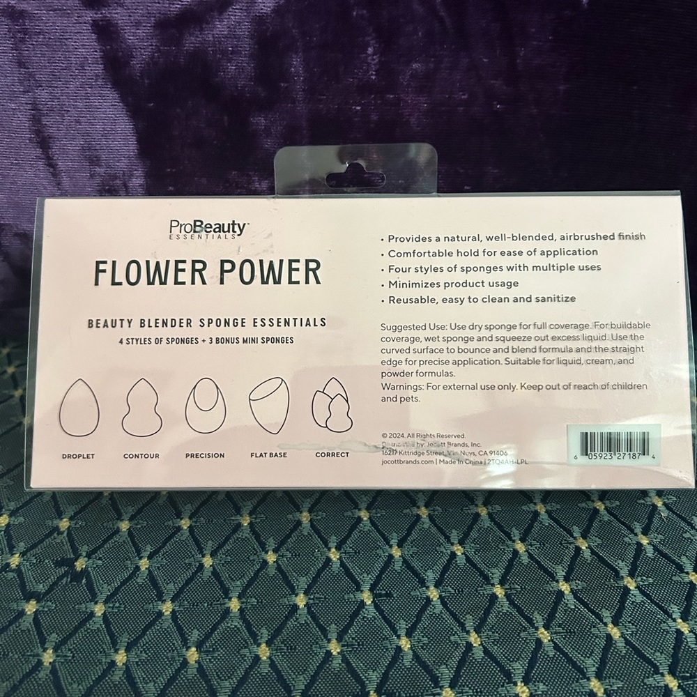Flower Power Makeup Blender Set - Pink, Purple, Yellow,peach & blue - Picture 5 of 6